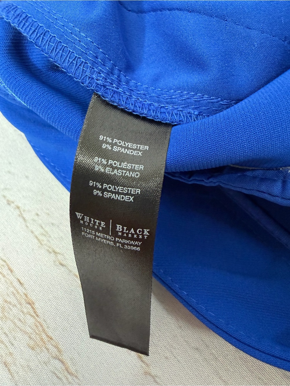 White House Black Market Blue Taper Ankle Pants Size 2R - Picture 7 of 7
